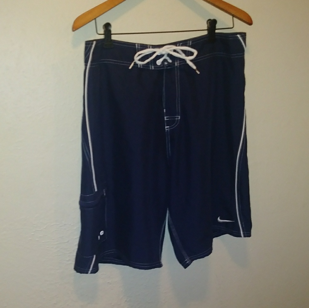 Nike Navy Swim Board Shorts - Picture 5 of 5